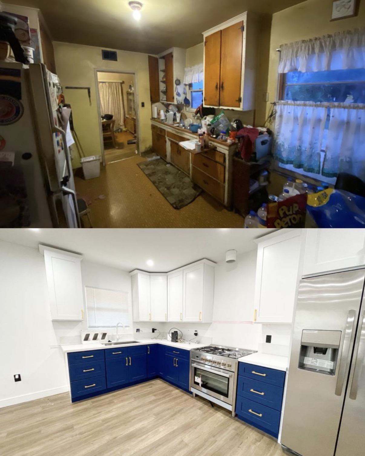 Kitchen remodel — before & after