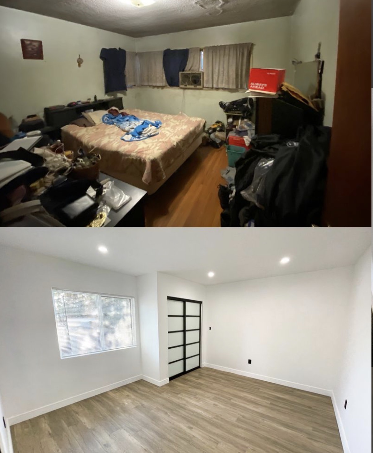 Bedroom transformation — before & after