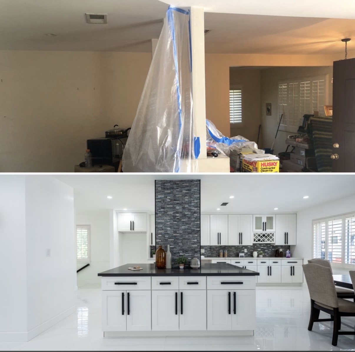 Open-concept kitchen remodel